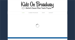 Desktop Screenshot of kidsonbroadway.ca