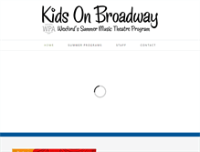 Tablet Screenshot of kidsonbroadway.ca